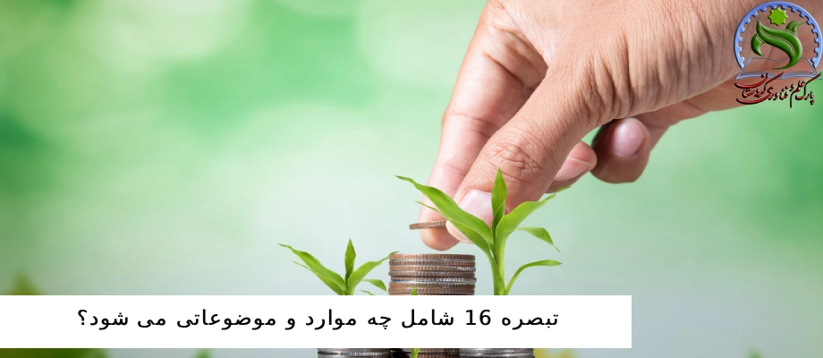 تبصره 16 شامل چه موارد و موضوعاتی می شود؟